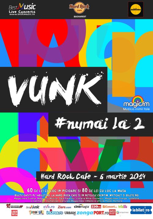 Vunk concerteaza pe 6 martie la Bucuresti